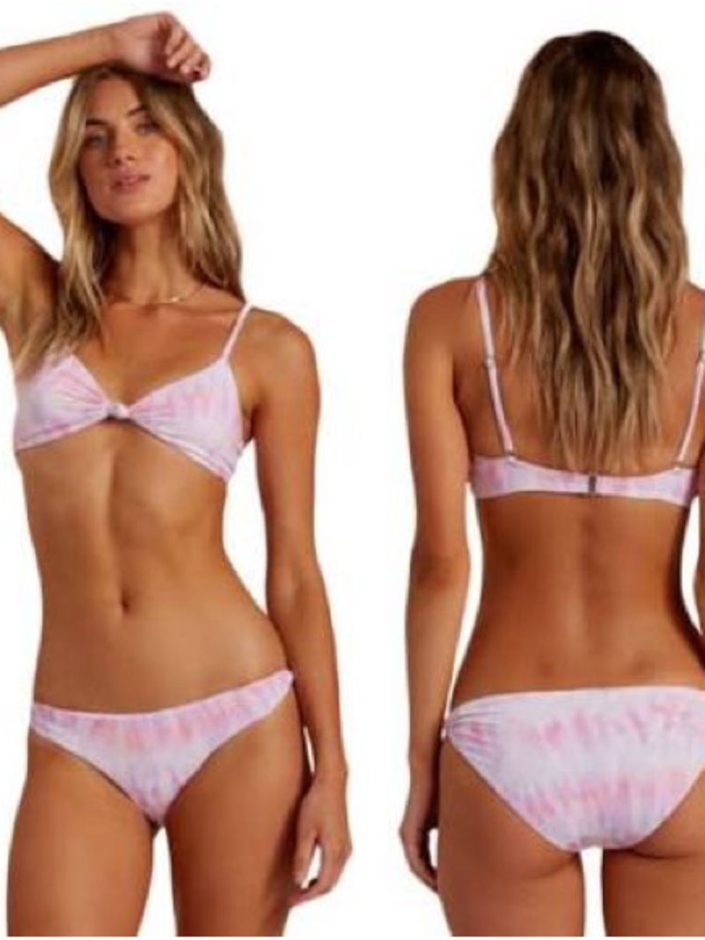 Billabong Tie-Dye “Keep It Mellow” Pink Bikini Bottoms new without tag